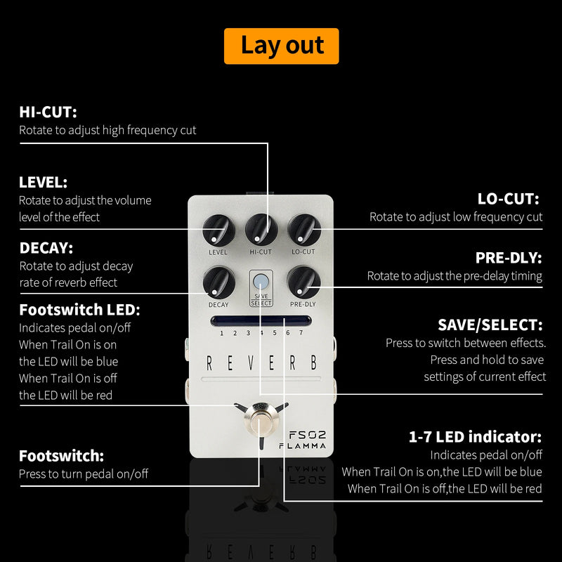 Flamma FS02 Pedal de Reverb